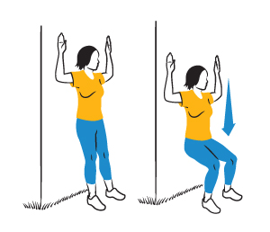 Illustration: Wall Slide exercise.