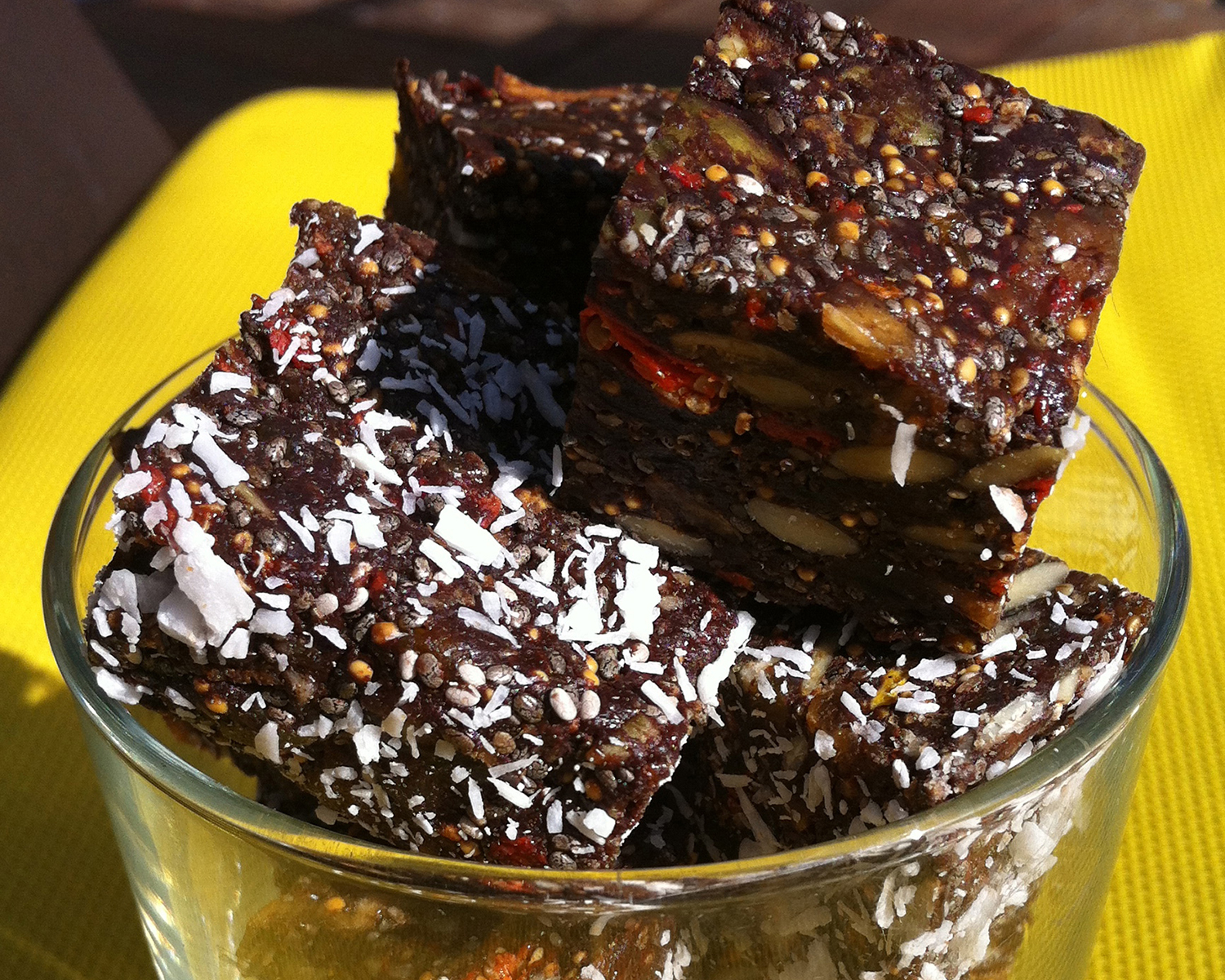 Chocolate-Chia Energy Cubes