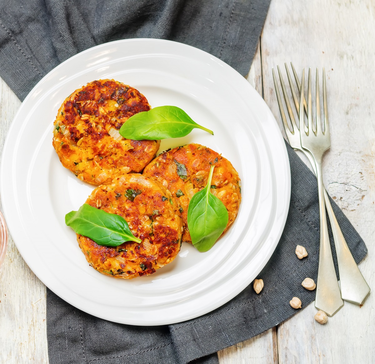 Chickpea and Japanese Sweet Potato Burger