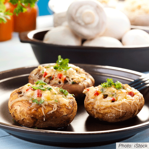 Mediterranean Inspired Stuffed Mushrooms