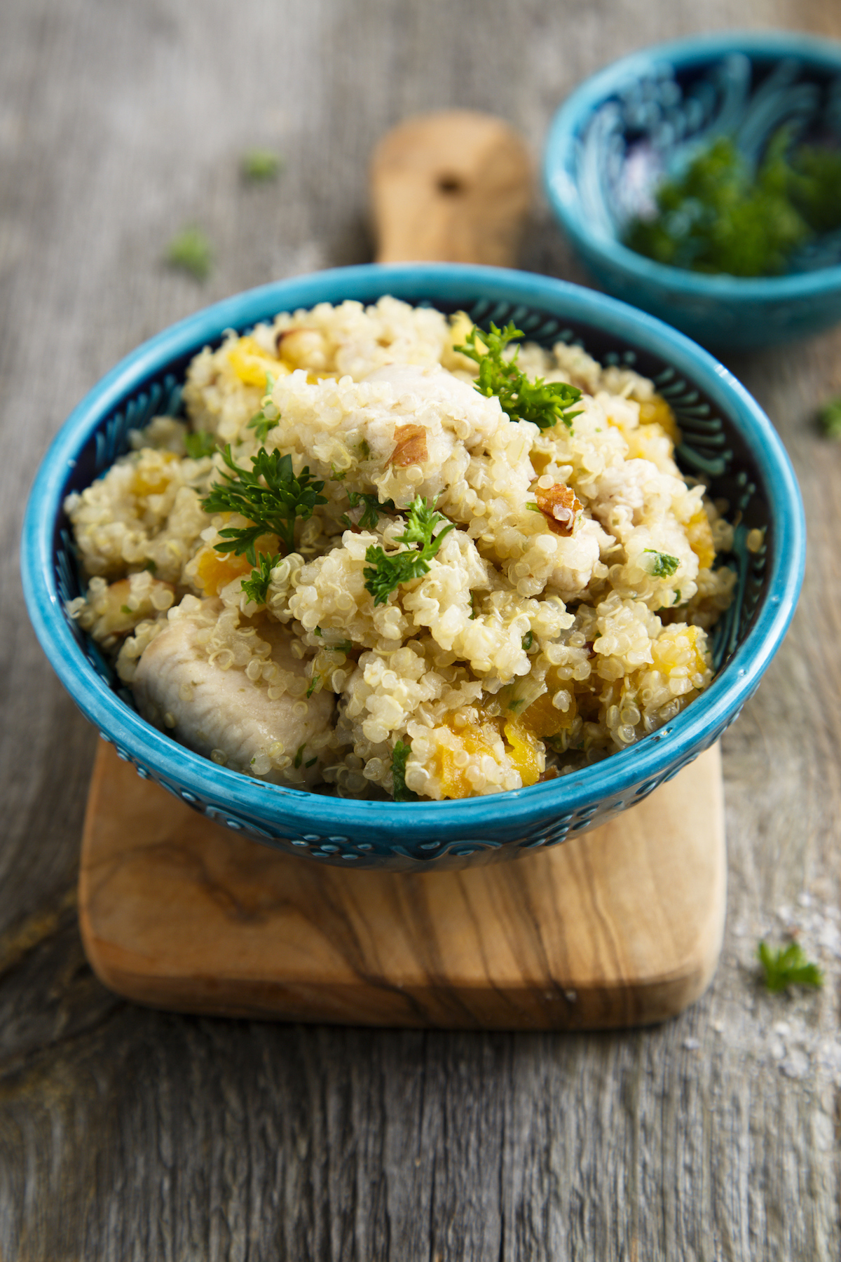 Quinoa Salad with Dried Apricots and Baby Spinach