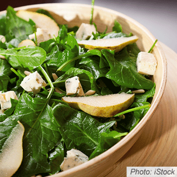 Winter Greens, Squash and Peeled Pear Detox Salad