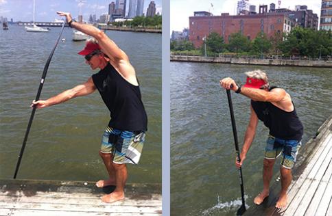 Photo: man demonstrating Hawaiian Racing Stroke