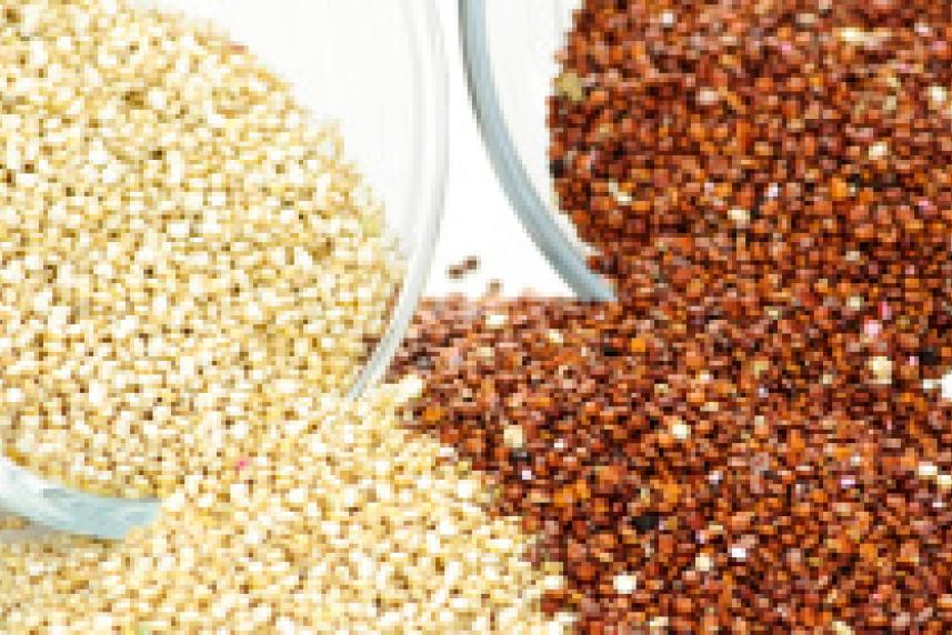 Photo: Bowls of white and red quinoa