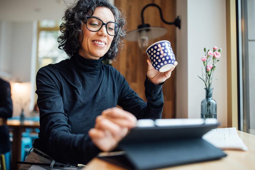 Woman with a cup of coffee