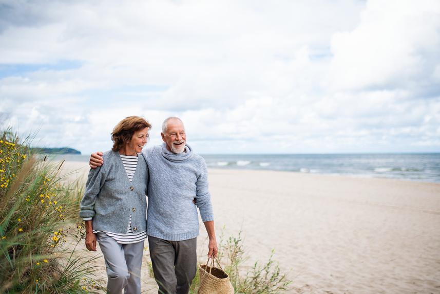 Couple walking together