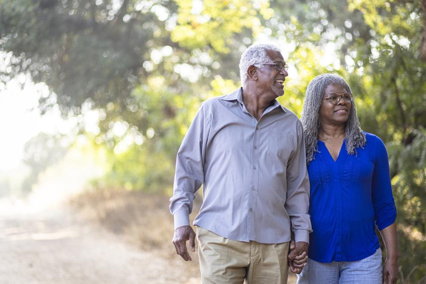 Couple walking together