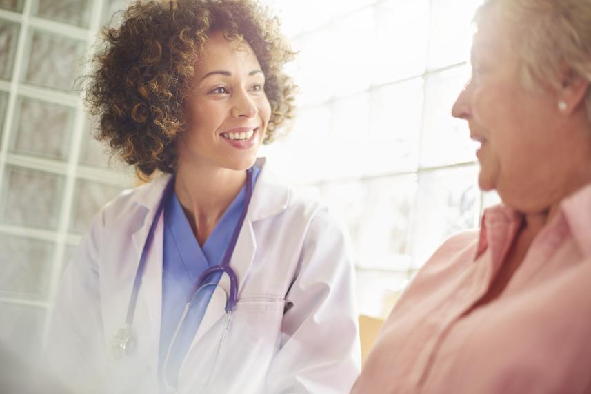 doctor talking to patient