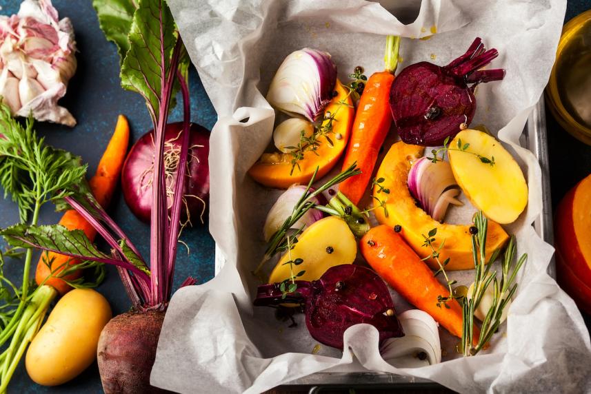 carrots, beets, radish