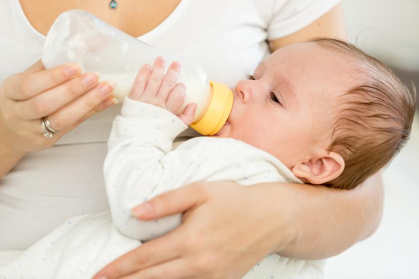 Bottle-fed baby