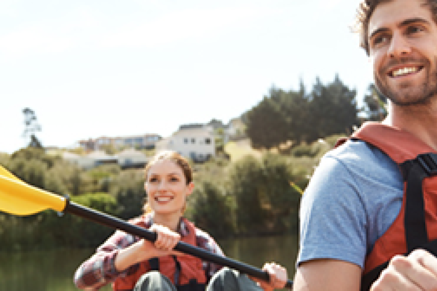 people Kayaking