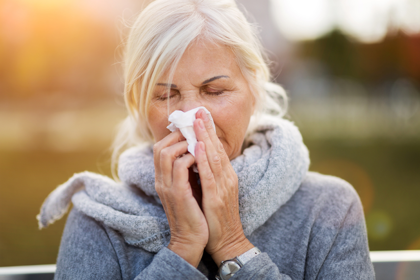 Woman with tissue