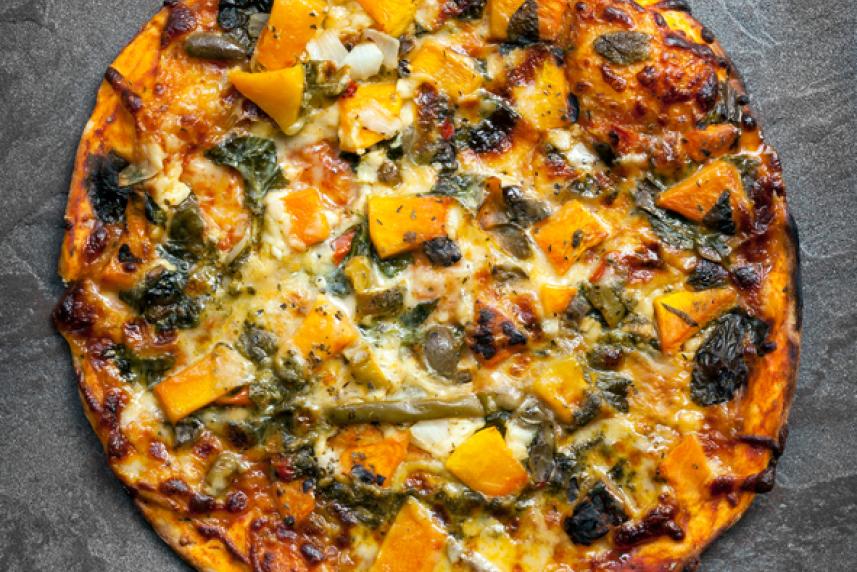 Butternut Squash Veggie Pizza - Sauce