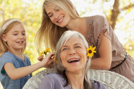 older woman and her child/grandchild