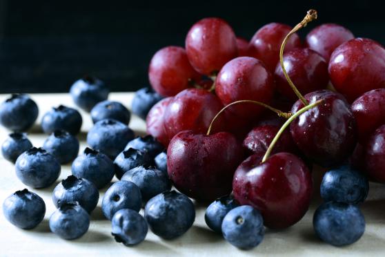 berries and grapes