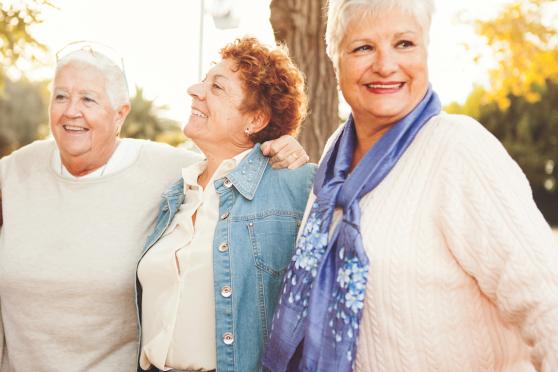 Older women smiling