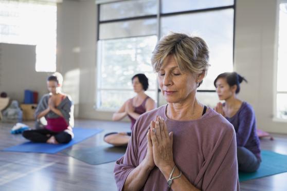 woman meditating 