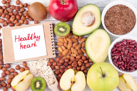 group of nuts, vegetables and fruits