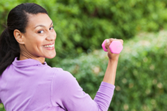 Woman exercising in the park 