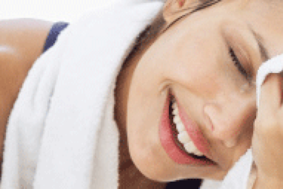 Women sweating from a workout
